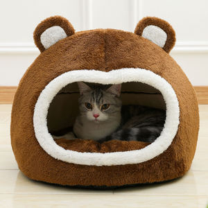 Benutzer definierte Super Katzen bett warmes Haustier Haus Kätzchen Katzen bett Matte Katzen haus warm schlafenden Hunde korb Zelt Welpen matte Haustier Bett - Product Image 4