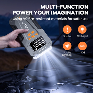 <span class=keywords><strong>UTRAI</strong></span> JS-20 12V <span class=keywords><strong>2000A</strong></span> Booster de batterie automatique 150PSI Compresseur d'air Portable Power Pack 10000mAh 37Wh Démarreur de saut de voiture - Product Image 6