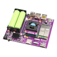 Placa de Desarrollo Mcuzone Raspberry Pi CM4 4G, CAT4 LTE, Batería 18650, BCM2712 de 64 Bits, Mini Computadora USB Linux PCIe UPS