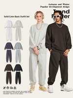 Collection Automne 2026 : Ensemble Pull Col Rond Homme en Coton Pur 440 g/m² Respirant, Coupe Ample, Imprimé Numérique – Grande Vente !