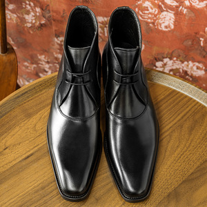 Zapatos de Cuero para Hombre, Estilo Otoñal, Modernos, Retro, Formales de Negocios, con Suela Gruesa, Casuales para Ocasiones Formales - Product Image 6