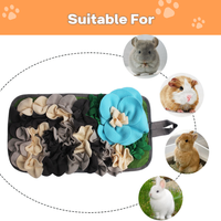 Jouet de renifflement pour lapin mignon, tapis olfactif pour hamster en forme de fleur pour le travail sensoriel