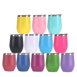 high quality popular items double walled insulated stainless steel 12oz wine coffee tumbler sublimation set