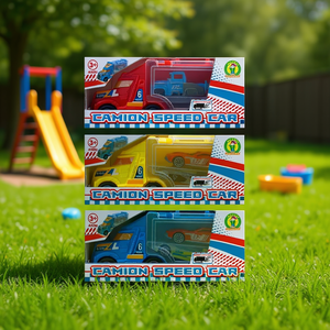 Camion Speed Car, camión de juguete con coche, 17x7x5 cm, para niños mayores de 3 años - Product Image 3