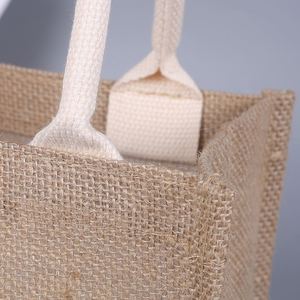 Sacs de courses écologiques en toile de jute réutilisables, sacs de courses en toile de jute, sacs à bandoulière en toile de jute - Product Image 6