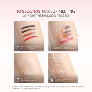 Baume Nettoyant Visage Waterproof Zéro Huile pour Peau Barrière Cutanée, Nettoyage Profond et Démaquillant - Product Image 6