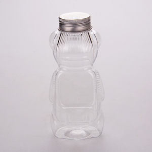 Bottiglie di salsa al cioccolato personalizzate con Design a bocca larga a forma di orso da 300ml con Design a forma di orso con tappo a scatto - Product Image 4