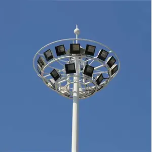 Poste de iluminação telescópica alto para cruzamentos de mastro alto, 20m, 25m, 30m, 40m, atacado de fábrica