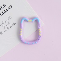 Nouveau porte-clés coloré en forme de chat avec anneau à ressort, accessoire de bijouterie DIY fait main, breloque de sac pour femme, en alliage, vente en gros disponible