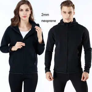 <span class=keywords><strong>Chaqueta</strong></span> de <span class=keywords><strong>neopreno</strong></span> con capucha y cremallera frontal de 2mm con logotipo personalizado, ropa de playa cálida, a prueba de viento, Anti-UV, Unisex, para hombre y <span class=keywords><strong>mujer</strong></span> - Product Image 2