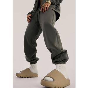 High Quality 345gsm Sport Sweatpants Breathable Loose Men <strong>Brown</strong> Sweatpants Puff Print Sweatpants <strong>Joggers</strong> - Product Image 4