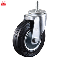 VIMA Roulette industrielle robuste personnalisable 3 "4" 5 "6" 8 "Roue pivotante en caoutchouc pour chariots établi