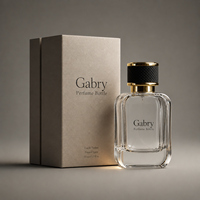 Flacons de parfum en verre de luxe OEM, flacons de parfum personnalisés de 50 ml avec emballage en boîte, faible MOQ, flacons de parfum vides de 30 ml avec boîte
