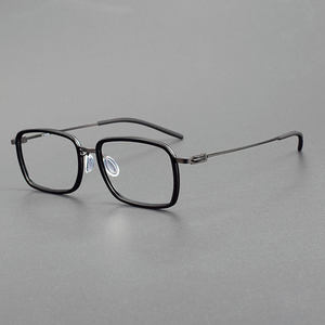 L1010 alta calidad titanio Vintage <span class=keywords><strong>Retro</strong></span> cuadrado espectáculo marco oro sólido ligero diamante prescripción gafas gran oferta - Product Image 4