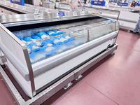 Vitrine Réfrigérée Commerciale pour Viandes Fraîches, Présentoir Réfrigéré pour Supermarché pour Porc, Bœuf, Mouton et Plats Cuisinés