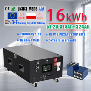 Stock UE Système de stockage d'énergie solaire 15kWh 16kWh 51.2V 314Ah Batterie solaire lithium-ion JK V19 BMS Batterie Lifepo4 48V 280Ah - Product Image 1