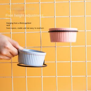 Bacia Automática Mini Redonda para Hamster, Utensílios para Urso Dourado e Papagaio, Cerâmica Suspensa, Anti-Tombamento, Suprimentos para Pequenos Animais - Product Image 2