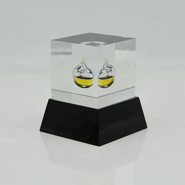 Custom Acrylic Resin Oil Drop Trophy Acrylic Award Trophy