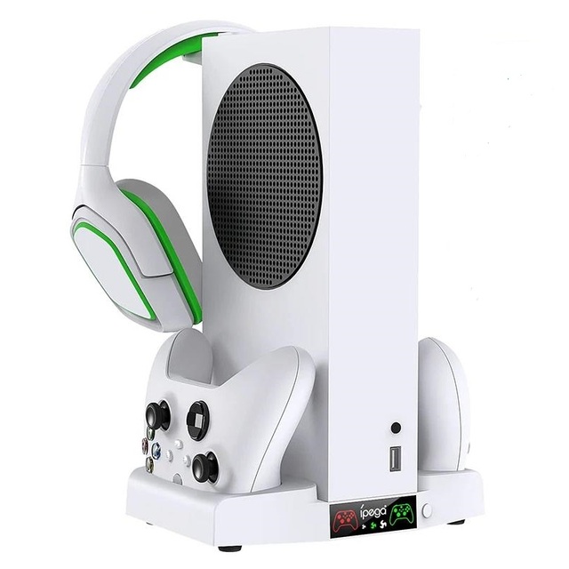 Cooling Fan Stand for Dual Controller Charging Dock Gamepad Headphone Storage Bracket Shell Case for Accessories