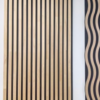 Panneau mural acoustique en bois, placage de noyer, panneau à lattes acoustiques 2400*520*21mm pour la décoration des murs et plafonds intérieurs
