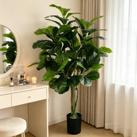 Neues Design Hausdekoration Künstlicher Ficus Lyrata Baum aus Plastik für Veranstaltungen, Geburtstage, Hochzeiten, Blumenarrangements