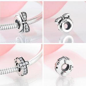 สร้อยข้อมือเงินแท้ S925 ประดับจี้รูปกากบาทประดับเพชรซิคอนสีขาวใส พร้อมตัวล็อคแบบละเอียด สำหรับทำเครื่องประดับแฟชั่น DIY - Product Image 5