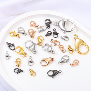 Bán Buôn Tự Làm Thép Không Gỉ Vàng Bạc Vòng Đeo Tay Màu Đen Khóa Mạ Chất Liệu Vòng Cổ Phát Hiện Kim Cương Tôm Hùm Móc Cho - Product Image 2