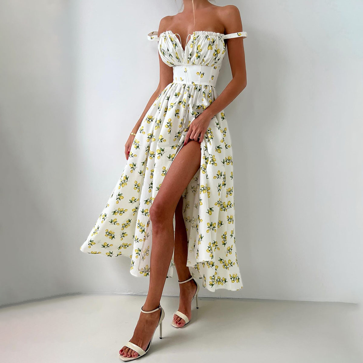Sunflower Dress Designer Floral Maxi Dress Sunflower Dress Women With Sleeves Sunflower Dress Designer Floral Maxi Dress Sunflower Dress Women With Sleeves
