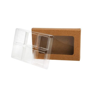 Boîte d'emballage personnalisée en papier kraft recyclable pour cire fondue, 6/8/12 cavités, ensembles de boîtes cadeaux pour bonbons et aliments avec fenêtre transparente en PVC - Product Image 3