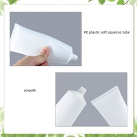 Tube Krim Tangan Putih Logo Pribadi Kustom 30ml-100ml Kosong Plastik PE, Botol Lotion Oktagonal Tutup Sekrup, Finishing Matte Sutra