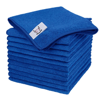 Vente en gros de serviettes de nettoyage écologiques en microfibre carrées de 40x40 cm, 350 g/m², pour l'utilisation en voiture et en cuisine