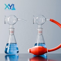 Flacon pulvérisateur triangulaire en verre borosilicate de laboratoire pour chromatographie TLC avec boule en caoutchouc – Ensemble complet