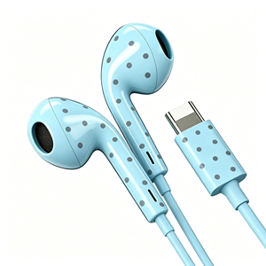 Nuevos Auriculares Intrauditivos Semi Inalámbricos USB-C con Diseño Moderno de Estrellas y Puntos, con Micrófono para Llamadas Manos Libres para Teléfono Celular - Product Image 5