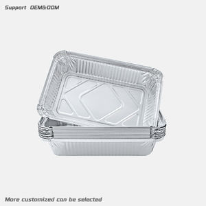 Recipiente de Alumínio Personalizado 210*140*50mm 10g 800ml Bandeja de Alumínio Descartável para Comida para Viagem - Product Image 1