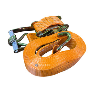 Correas de Amarre con Trinquete Personalizadas de Fábrica OEM, 1 1-1/2 2 Pulgadas, 25 38 50 <span class=keywords><strong>75</strong></span> mm, Ganchos en <span class=keywords><strong>J</strong></span>, Cinta de Poliéster, Cordón de Carga, Correas de Sujeción - Product Image 5
