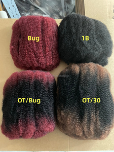 New tóc con người Replica afro kinky số lượng lớn cho knotless Micro Twist bện phần mở rộng tóc 12 inch 100gram tóc tự nhiên cảm thấy Ombre - Product Image 6