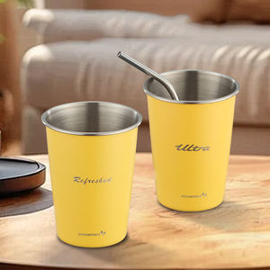 Vasos de acero inoxidable irrompibles para niños, vasos con tapas a prueba de derrames, pajitas, Bebidas frías y calientes, taza de café de viaje - Product Image 3