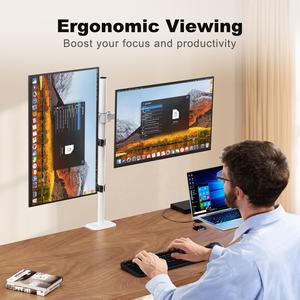 MD6842W 17 "-27" 10kg Bras de moniteur <span class=keywords><strong>double</strong></span> articulé rentable <span class=keywords><strong>Support</strong></span> de bureau <span class=keywords><strong>Double</strong></span> <span class=keywords><strong>support</strong></span> d'écran <span class=keywords><strong>Support</strong></span> pour ordinateur <span class=keywords><strong>Support</strong></span> VESA - Product Image 5