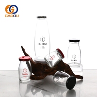 Botol Kaca Bulat Kosong 12oz 350ml 360ml untuk Saus Cabai, Saus Tomat, Minuman, Jus, Wadah Minuman dengan Tutup Sekrup