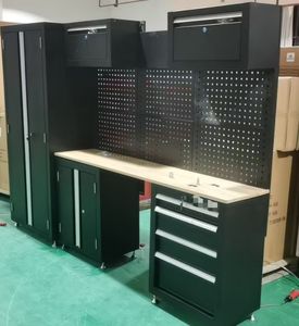 Banco da Lavoro per Officina, Stazione di Lavoro da Garage, Armadietto Portautensili in Metallo da Parete, Banco da Lavoro in Acciaio - Product Image 6