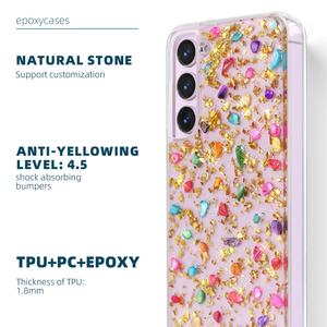 Coque de téléphone S24 pour Samsung pour Galaxy S23 Étui en pierre scintillante transparente PC TPU S22 Plus Étui de téléphone pour Samsung Étui de téléphone - Product Image 1