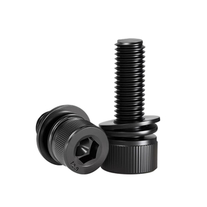 12.9 Grade 3-combination hexagon socket head <b>cap</b> <b>bolt</b> with flat pad spring pad 3-in-1 combination screw Anti-corrosion design - Product Image 6