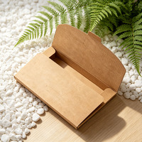 Boîte d'expédition plate en papier kraft écologique réutilisable, faite à la main, avec pelliculage mat, logo personnalisé, couleur personnalisée, impression flexo, tendance