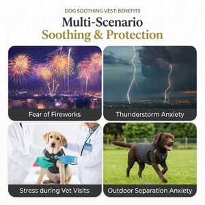 Chaleco Calmante para Perros Thunderstorm, Ropa para Mascotas Resistente al Viento para Perros de Raza Grande, Pitbull, <span class=keywords><strong>Bully</strong></span>, Talla XXL - Product Image 3