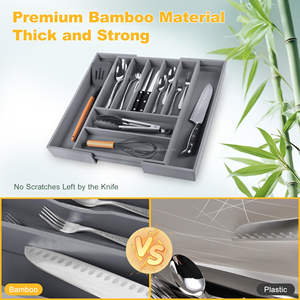 Expandable Kitchen Office Stacking Tool <b>Drawers</b> Organizer <b>Desk</b> Storage Organizer Storage Bin for Kitchen <b>Drawer</b> - Product Image 5