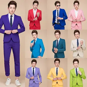 New Style Studio Men's Dress Increases The Trend Of Color Slimming In Korean Version Of Western Suit Host's Nightclub Stage Perf