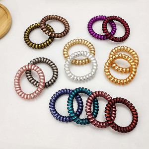 Cao Cấp Retro Dây Điện Thoại Với Tóc Vòng Cho Phụ Nữ Độ Đàn Hồi Cao Tóc Dây Sợi Dây Cao Su Ban Nhạc - Product Image 1