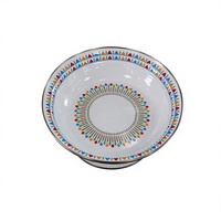 Metal eco-vriendelijke Scandinavische saladebord fruit schaal handgemaakt voor feestjes en op reis