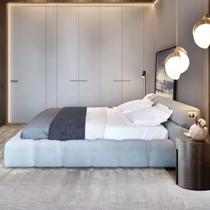 Muebles Tapicería Camas de diseño <span class=keywords><strong>cama</strong></span> de cuero italiano king size 1,8 m <span class=keywords><strong>cama</strong></span> <span class=keywords><strong>doble</strong></span> de lujo moderna - Product Image 2