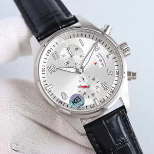 Reloj de pulsera para hombre, exquisito y elegante, de lujo, con esfera blanca, informal, deportivo, cronógrafo, con fecha, automático, mecánico - Product Image 3